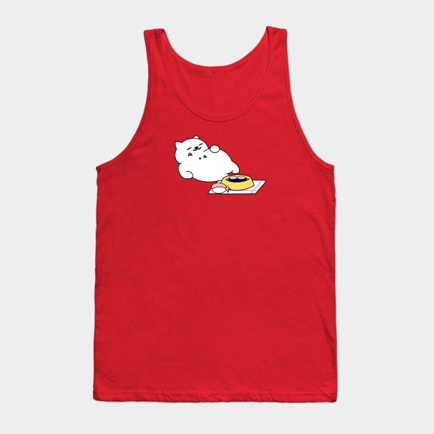 Tubbs vs. Sushi - Neko Atsume Tank Top by The Lemon Stationery & Gift Co